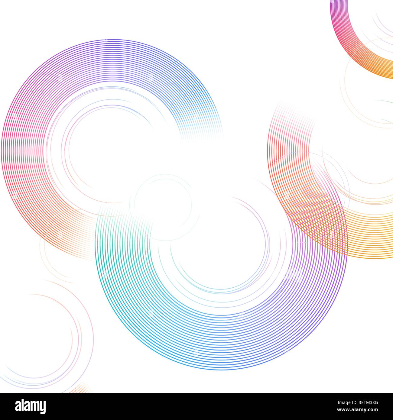 Circle Chain Halftone vector background with clean editable vector shapes for microstock and commercial design projects. Stock Vector