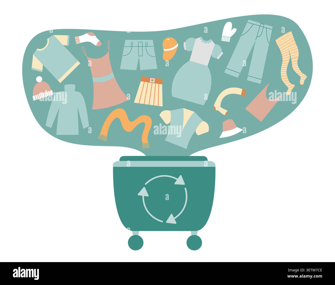 Clothes recycling Stock Vector