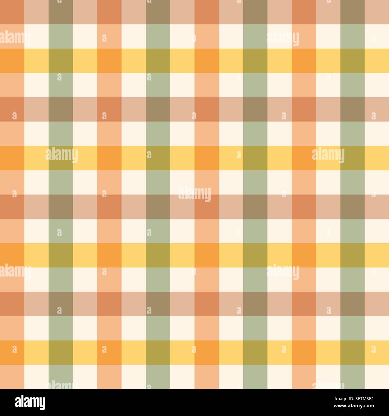 Seamless autumn gingham pattern.  Stock Vector