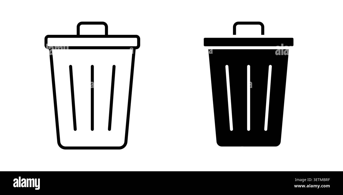 Bin icon Illustration Eps10 for web or app. Stock Vector