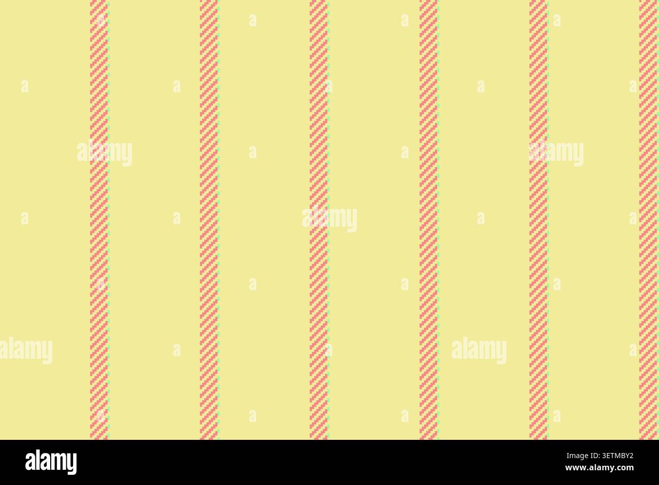 Silk vertical texture textile, geometry pattern fabric vector. Craft lines seamless background stripe in yellow and red colors palette. Stock Vector