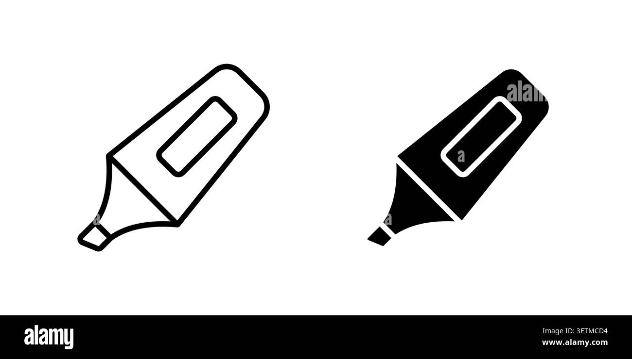 Highlight pen icon Illustration Eps10 for web or app. Stock Vector