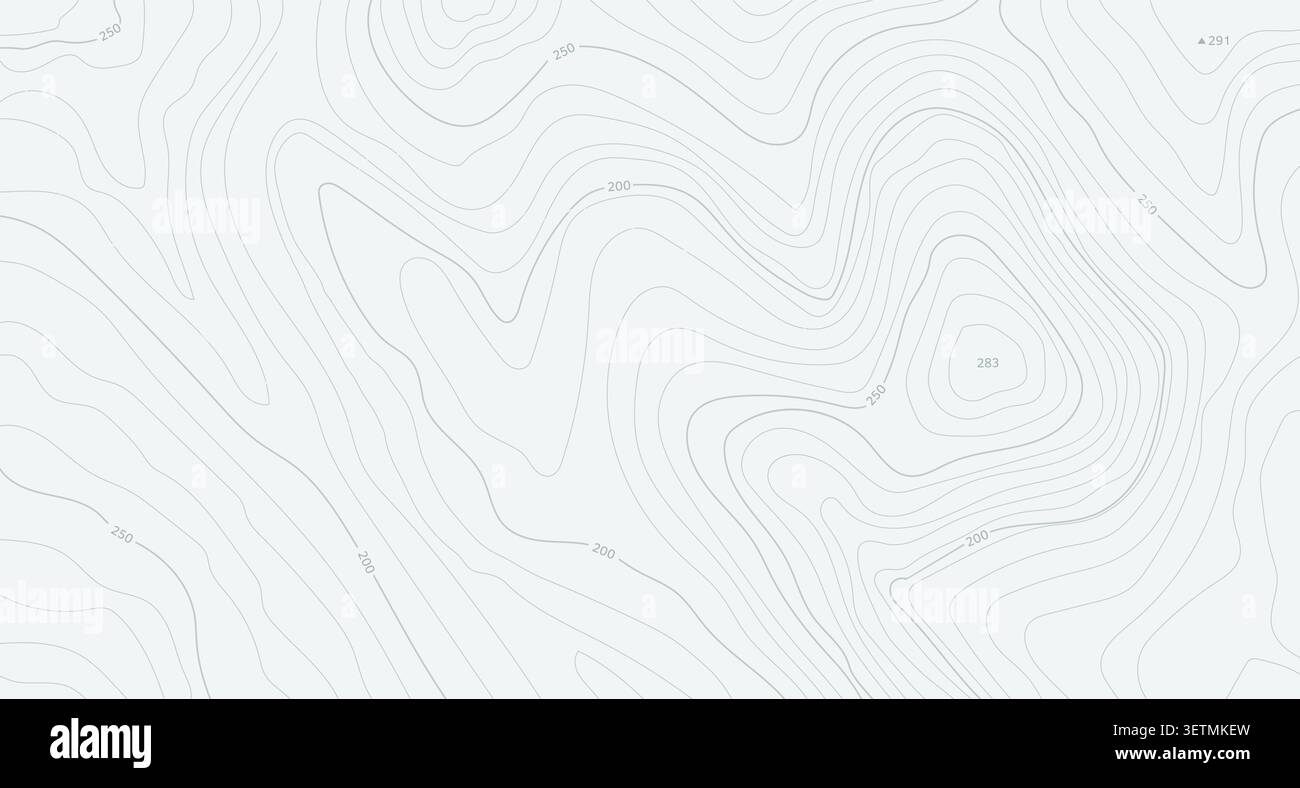 Topographical white simpble background map Stock Vector
