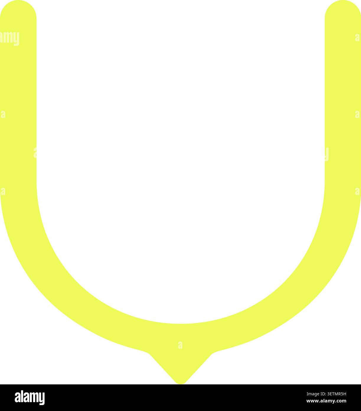 A large rounded speech bubble frame in pale yellow with an open blank interior Stock Vector