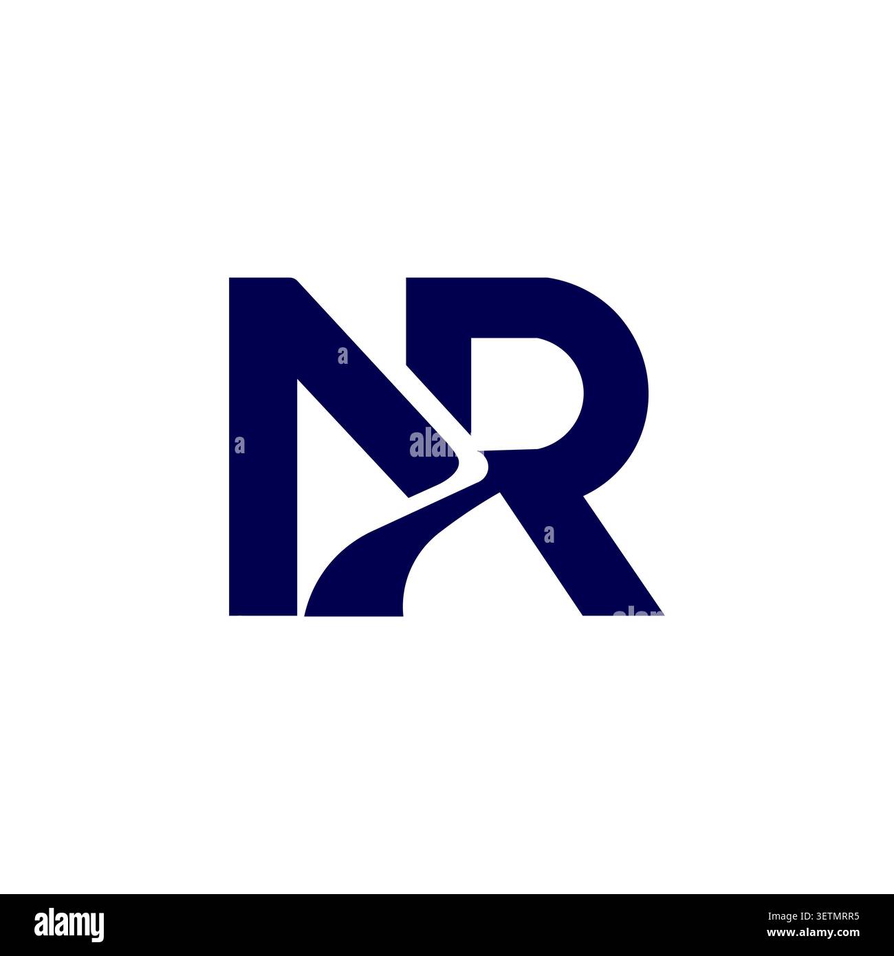 NR monogram logo modern brand identity Stock Vector