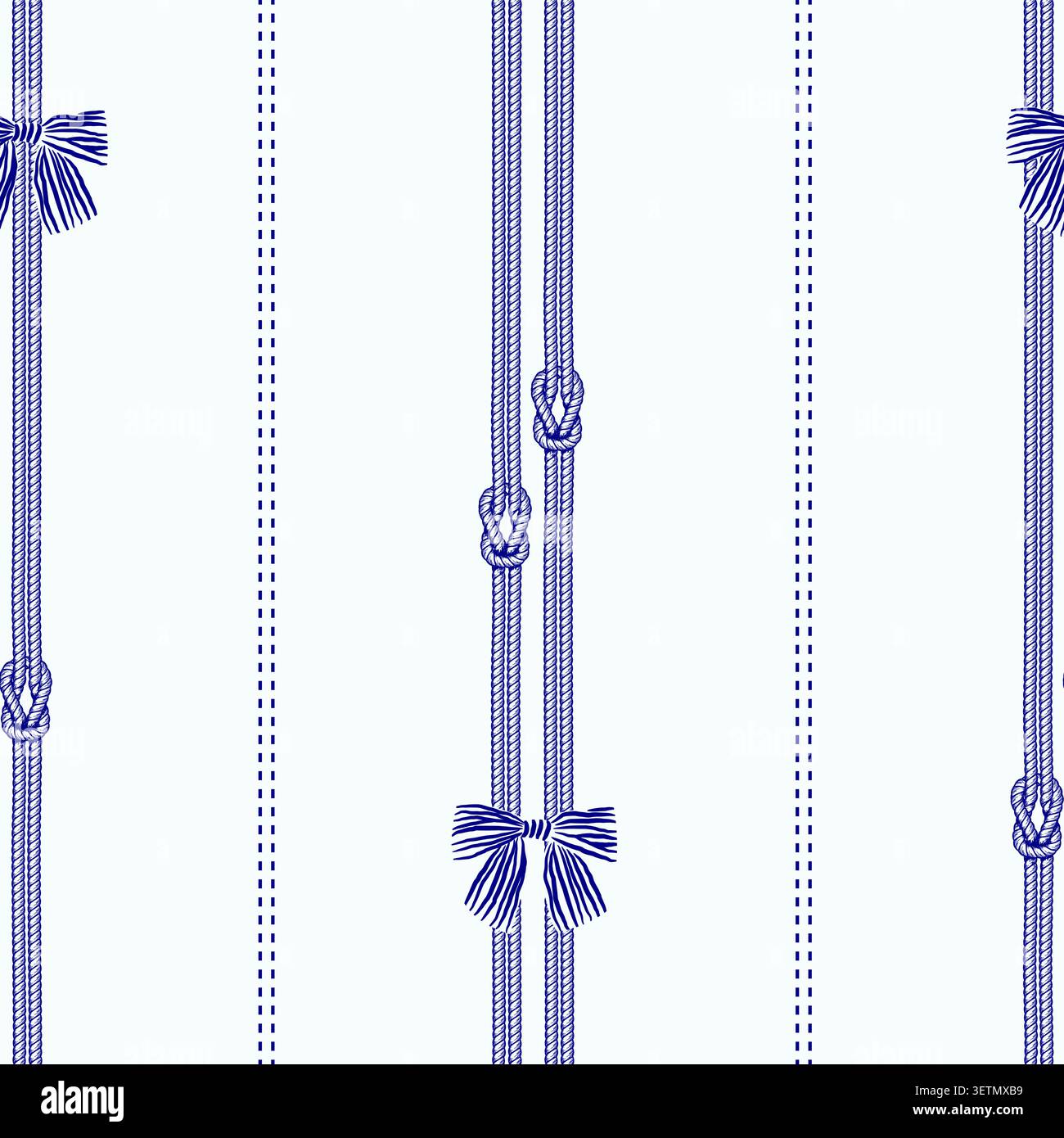 Mariner Knot Stripe and Bow Stock Vector
