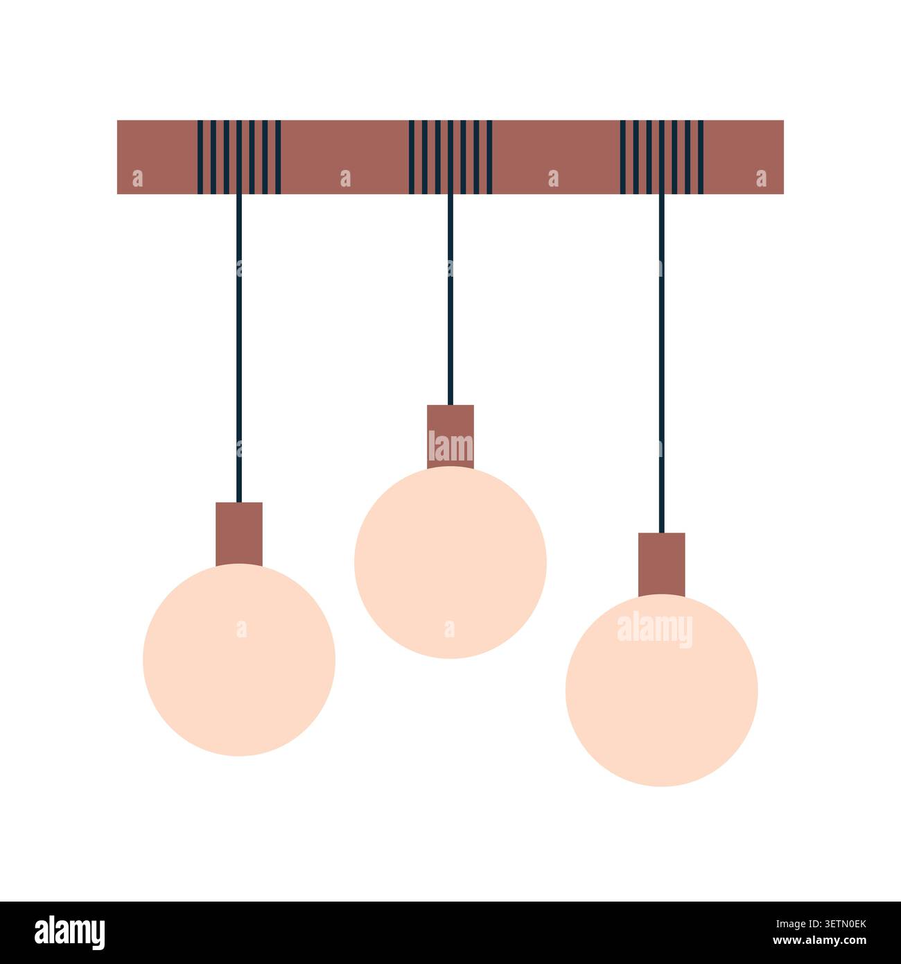 Chandelier with hanging bulbs Stock Vector