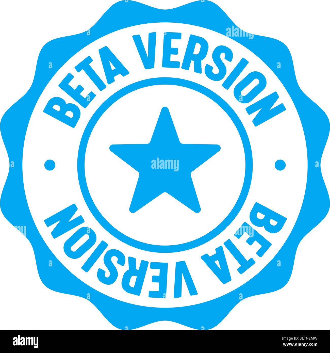 beta version label sticker. Vector sign. beta version seal badge Stock Vector