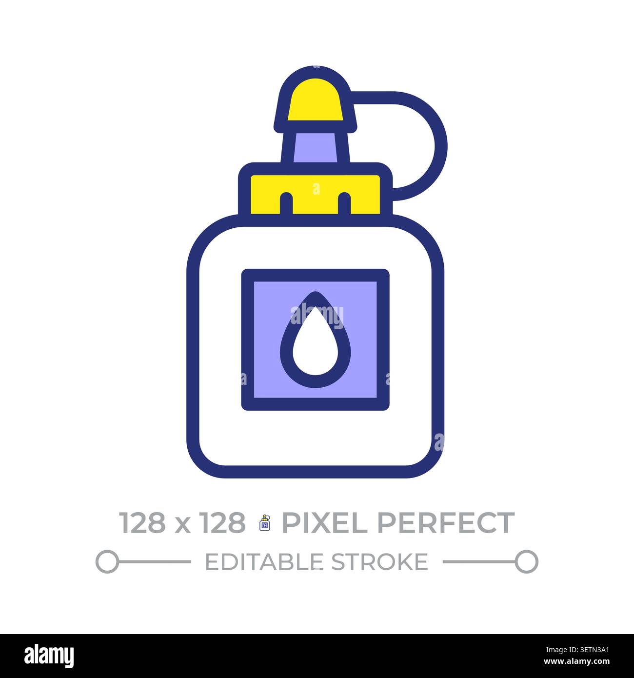 Glue pixel perfect line color icon Stock Vector