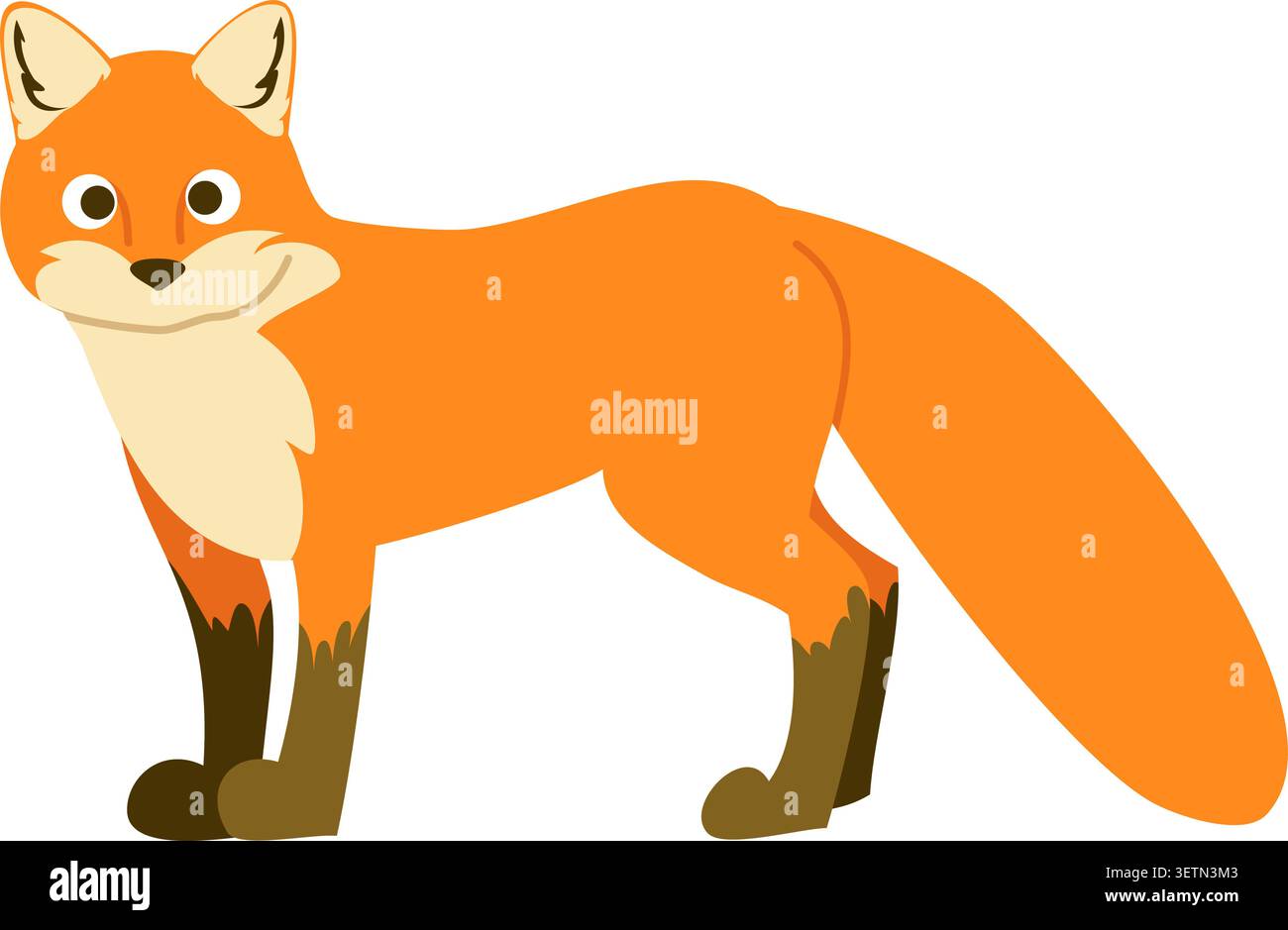 Cute Red Fox Cartoon Character Vector Stock Vector