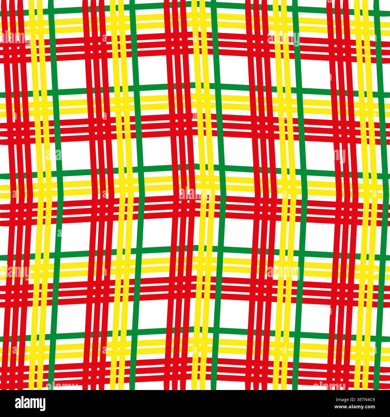 Plaid checkered forms pack features colorful vector intersecting grid lines. Seamless pattern highlights fabric design. eps 10 Stock Vector