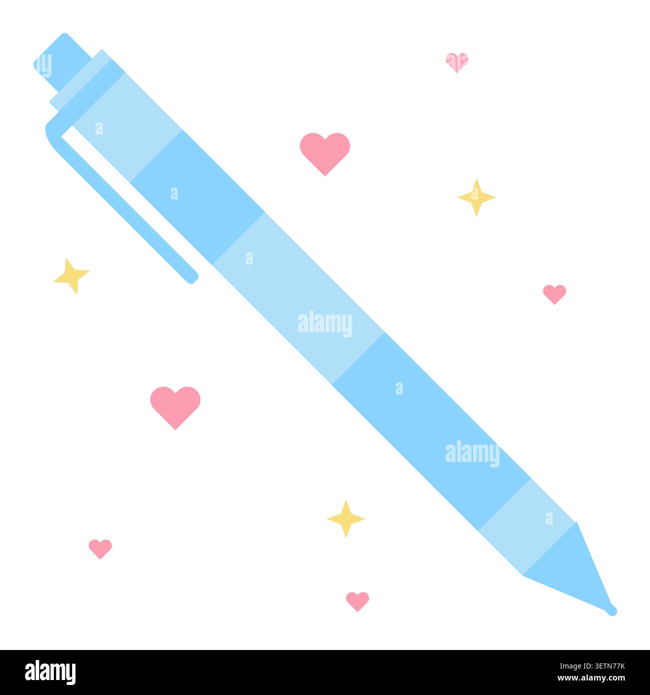 Bright sky blue mechanical pencil flat icon vector. Perfect for elementary student supply sets, back to school sales flyers, and interactive learning Stock Vector