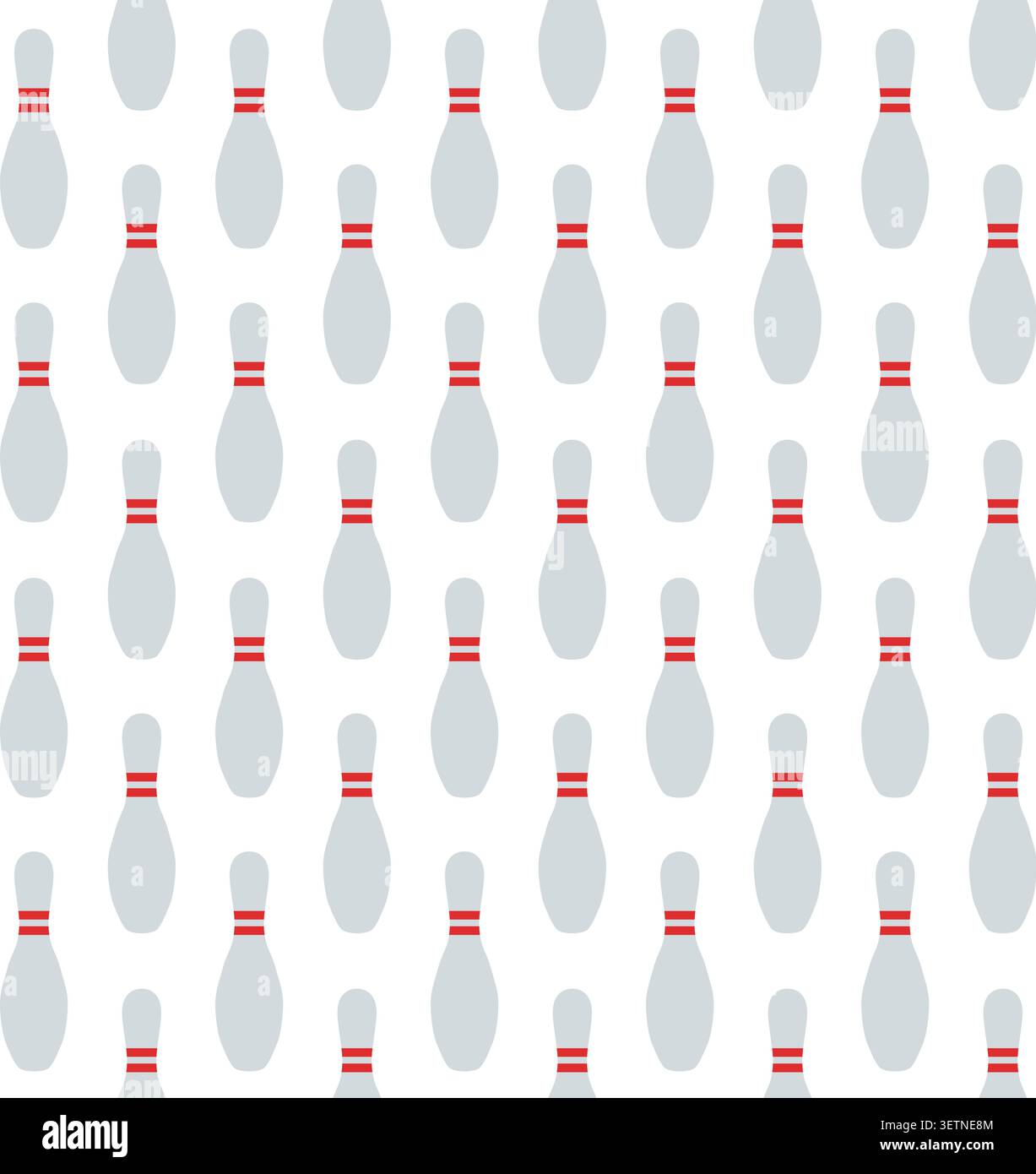 Vector seamless pattern of bowling skittle Stock Vector