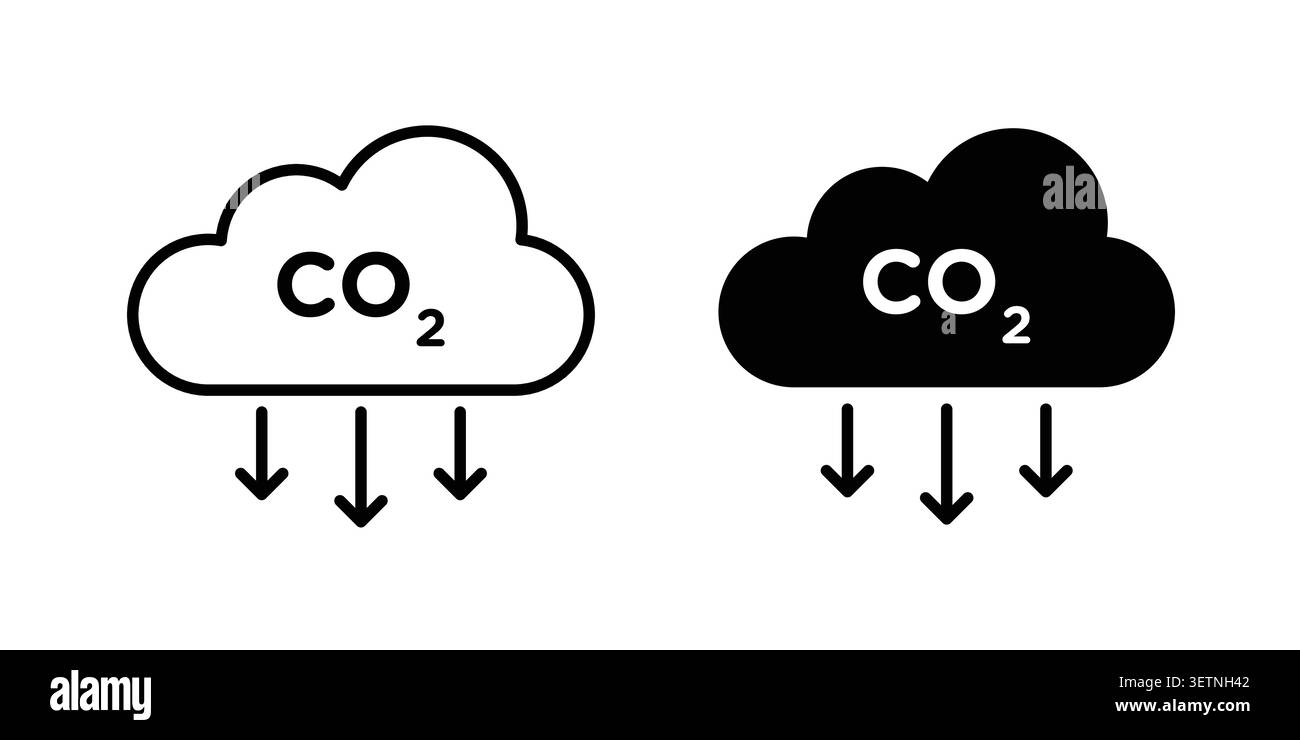 carbon reduction icon for web projects. Stock Vector