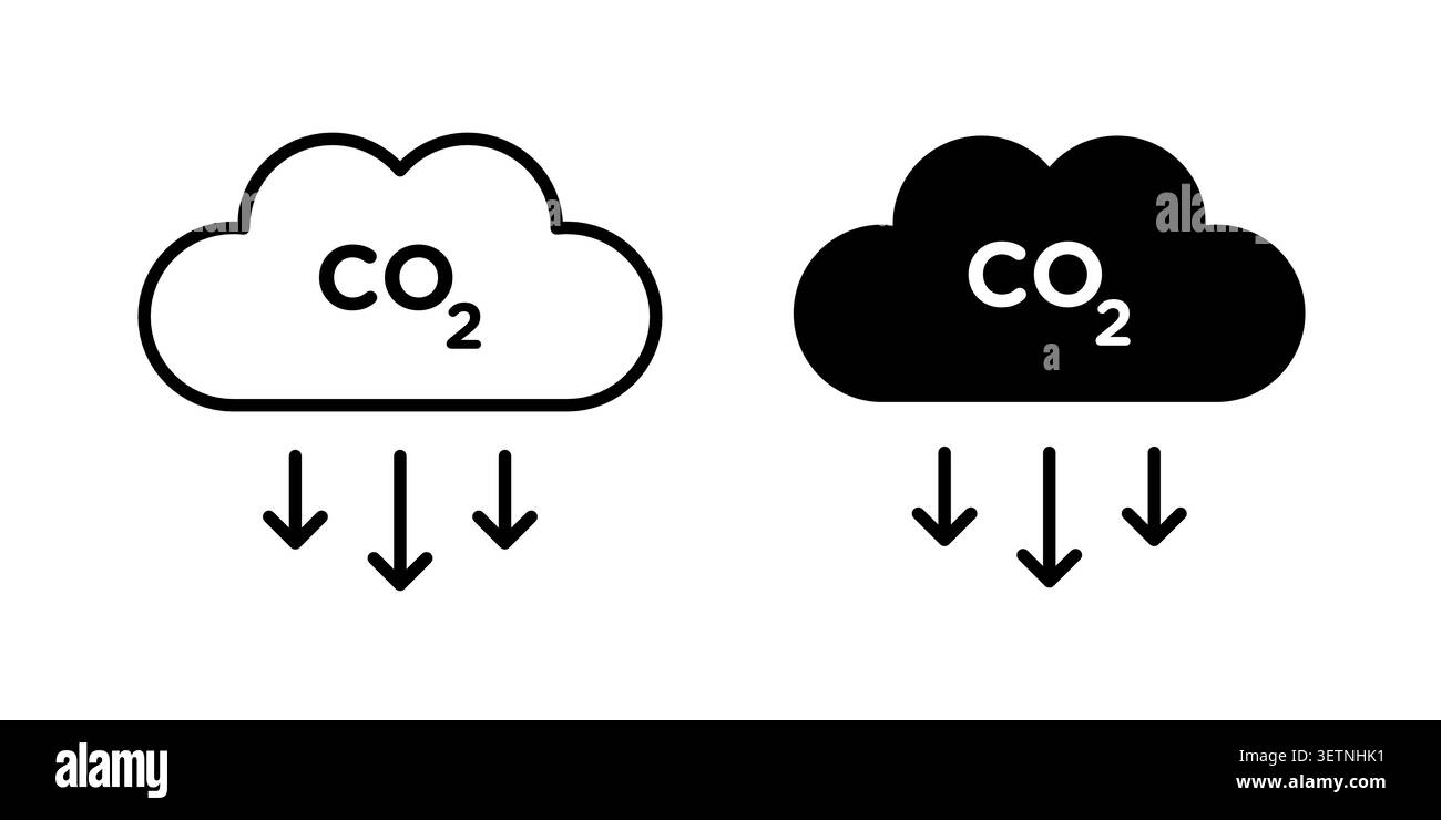 CO2 emissions icon for web projects. Stock Vector