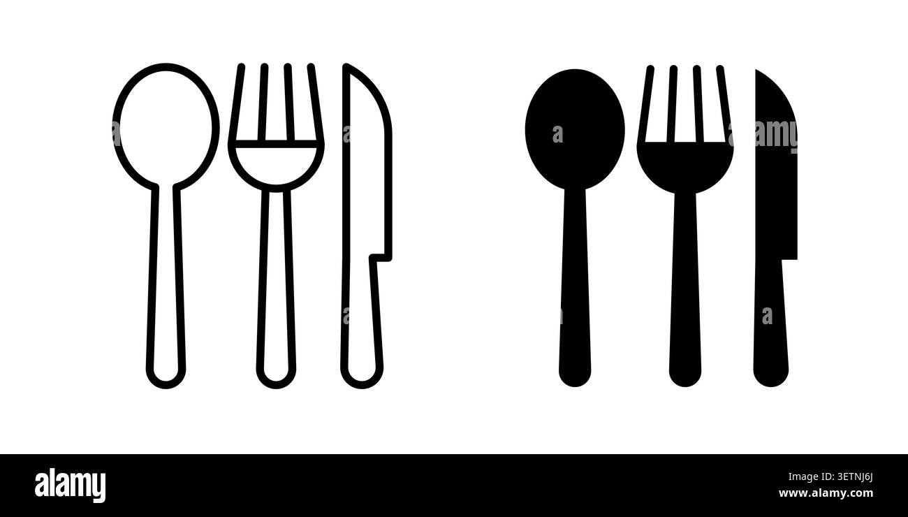 Cutlery icon for web projects. Stock Vector