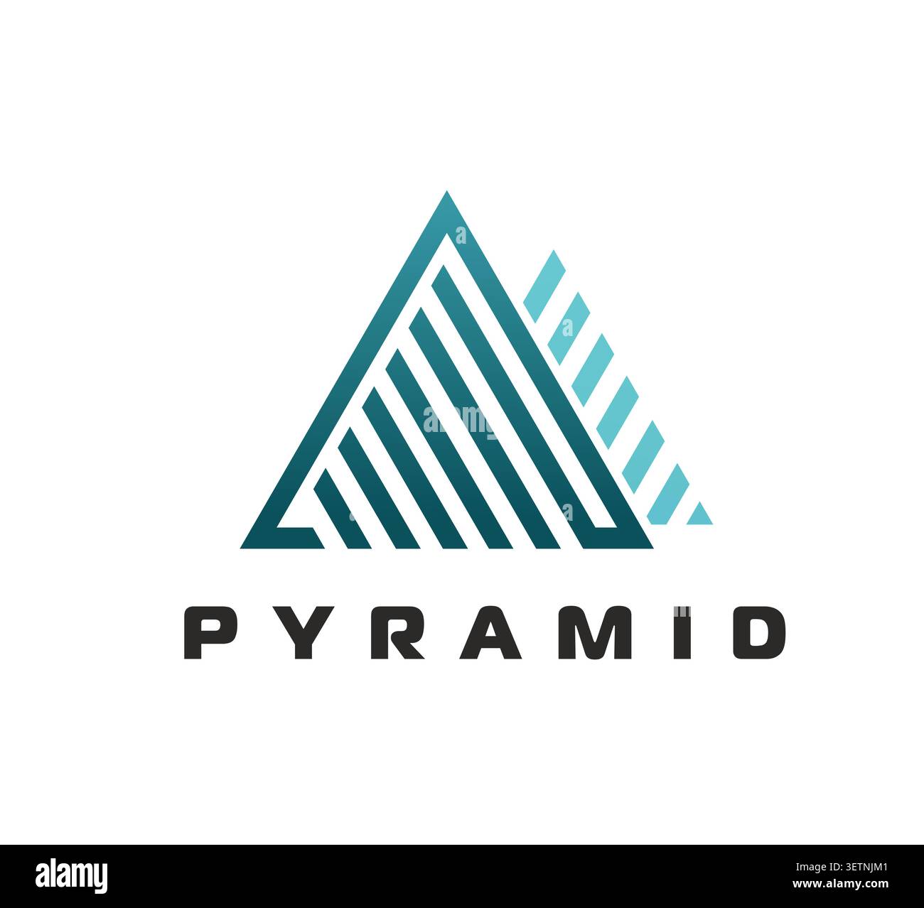 Triangle pyramid icon or mountain symbol Stock Vector