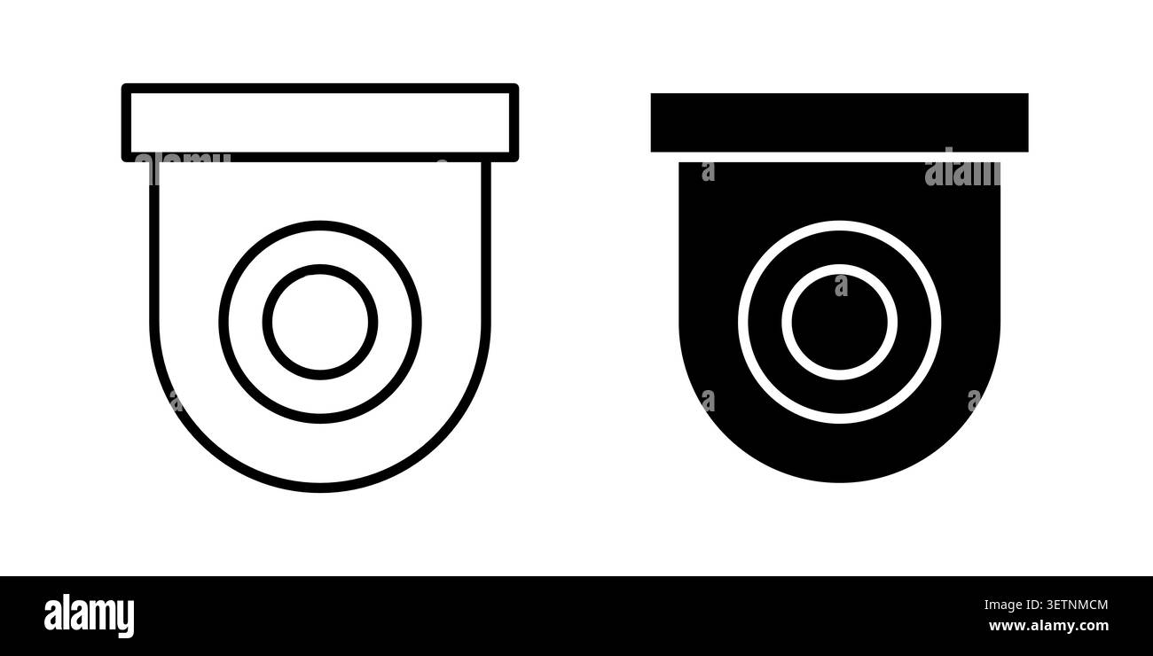 Dome cctv camera icon for web projects. Stock Vector