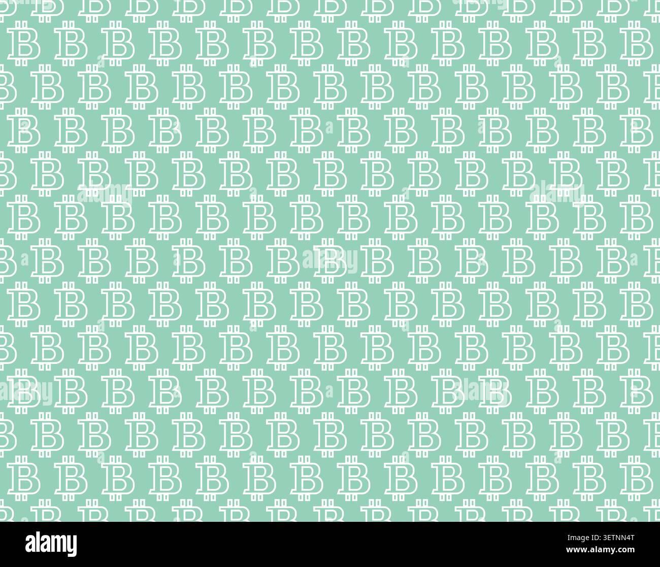 Abstract geometric pattern with bitcoin. A seamless background. Blue and white ornament. Graphic modern pattern. Simple lattice graphic design. - Vector illustration Stock Vector