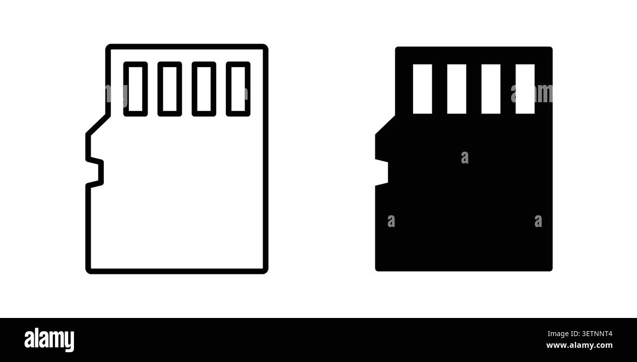 Memory card icon for web projects. Stock Vector