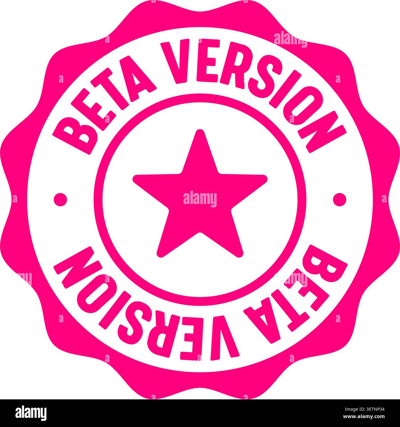 beta version label sticker. Vector sign. beta version seal badge Stock Vector