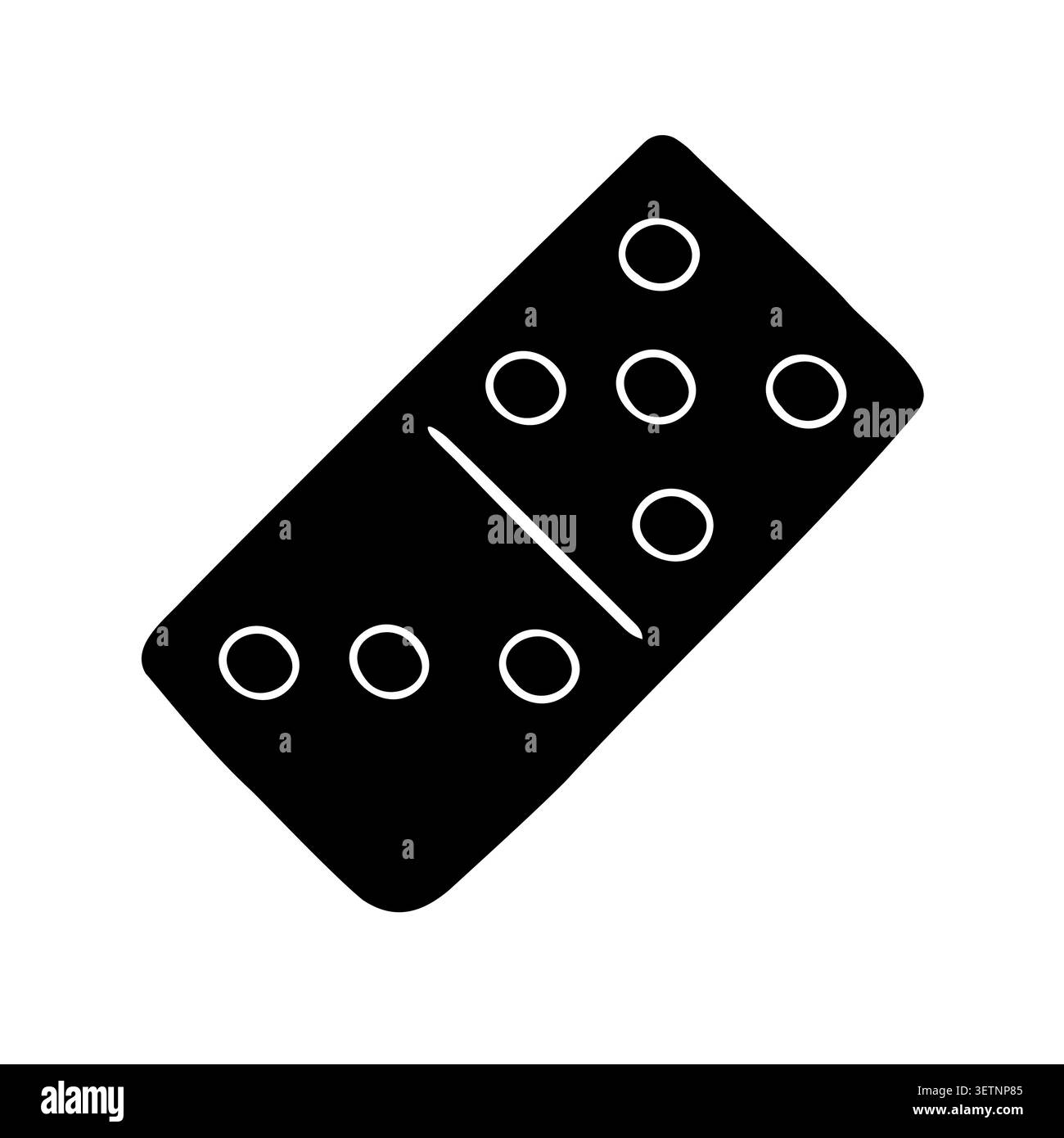 Vector hand drawn doodle sketch colored dominoes Stock Vector