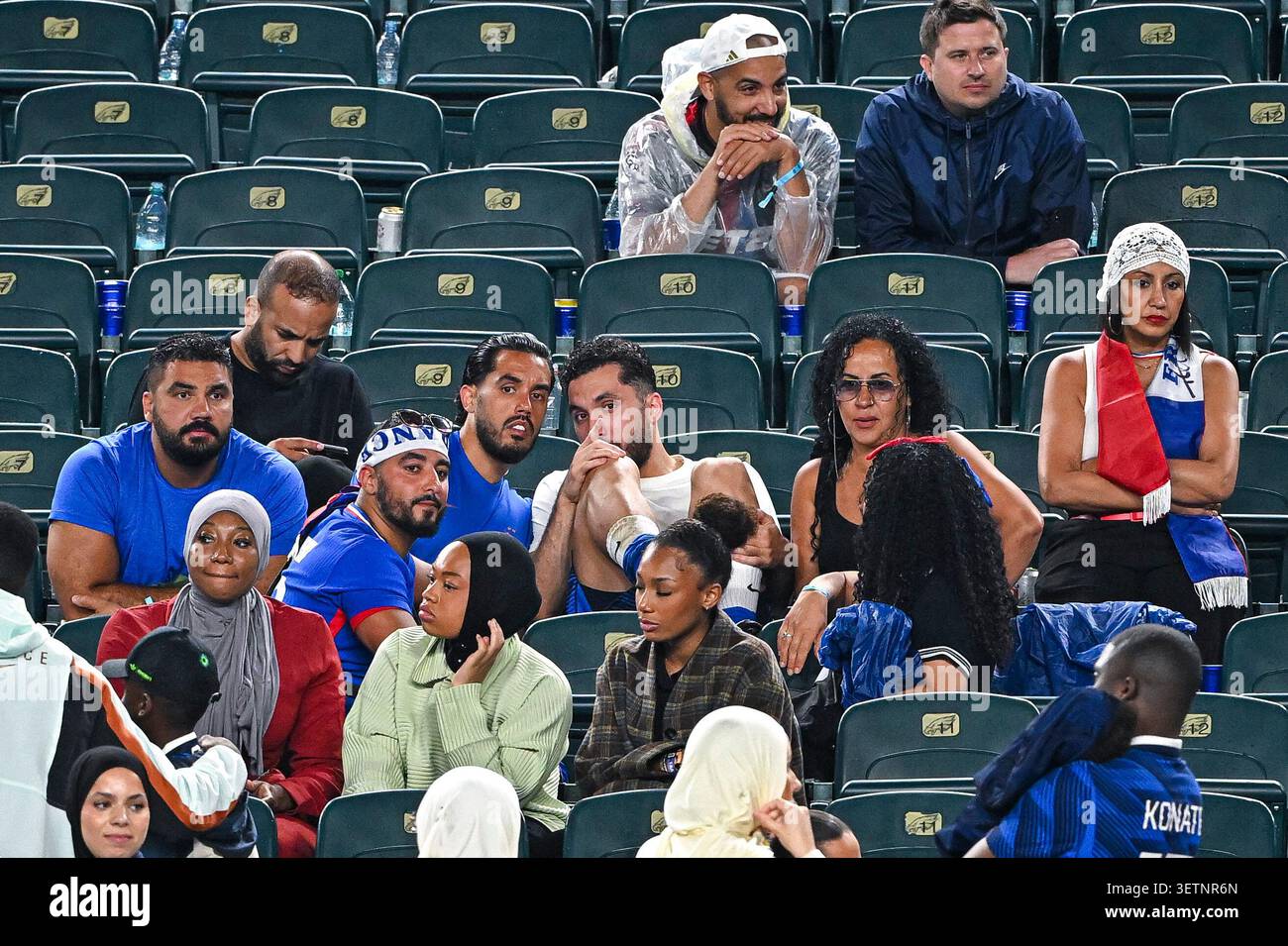 France's Rayan CHERKI with his entourage in the stands after the FIFA ...