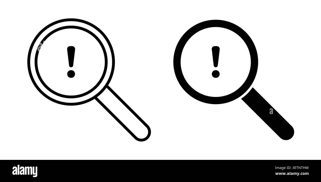 Finding problem icon for web projects. Stock Vector