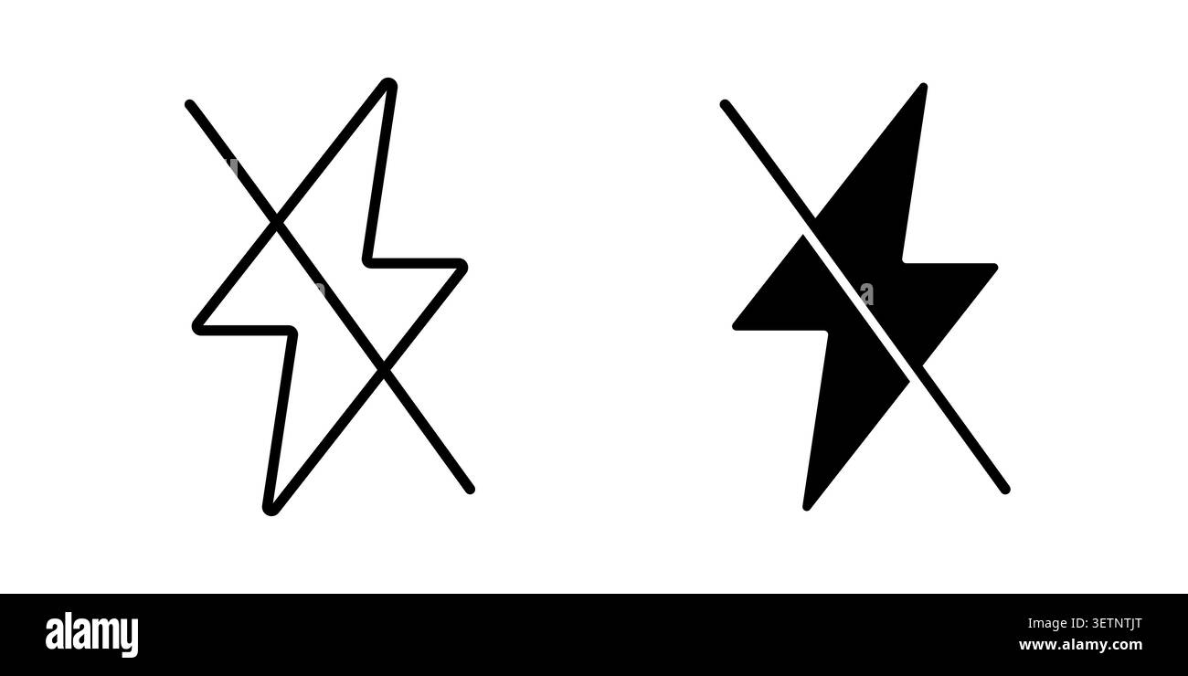 Flash off icon for web projects. Stock Vector