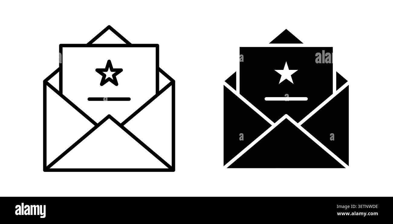 Invitation letter for event icon for web projects. Stock Vector
