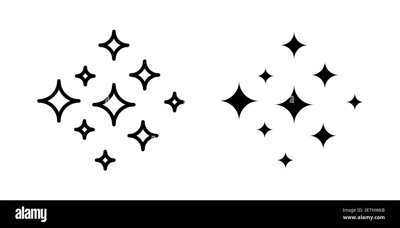 Magic stars icon for web projects. Stock Vector