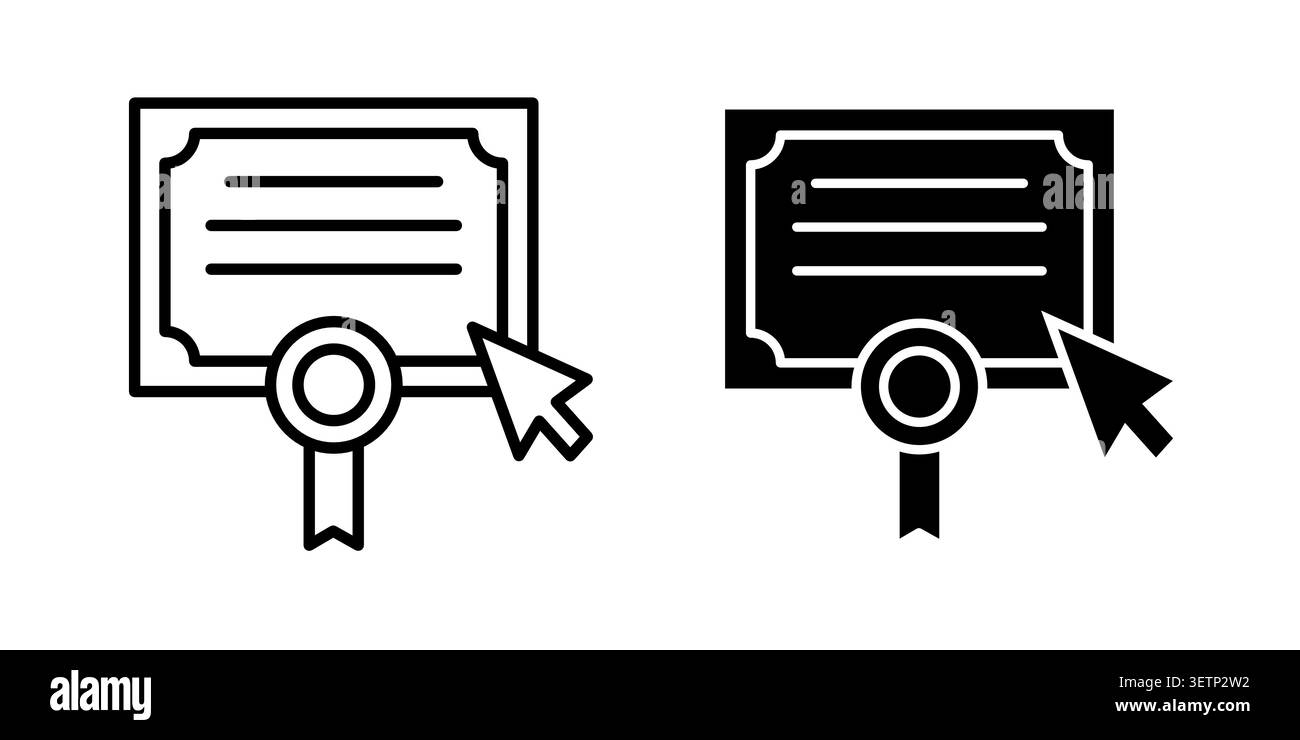 Online education icon for web projects. Stock Vector