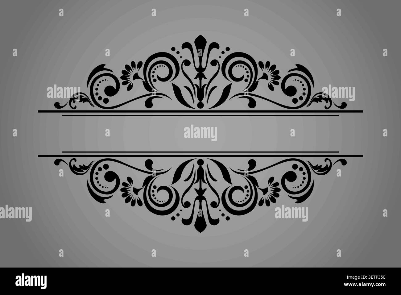 Vintage black element. Graphic vector design. Damask graphic ornament Stock Vector