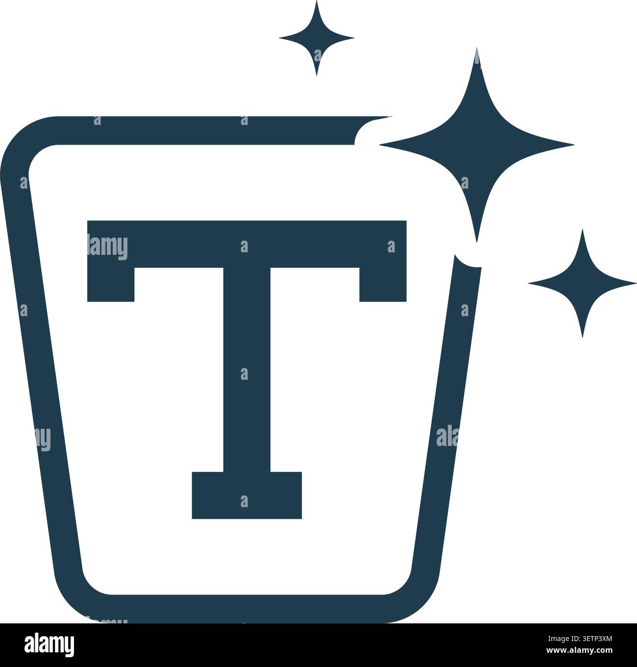 Creative magic drawing tools icon with sparkling element Stock Vector