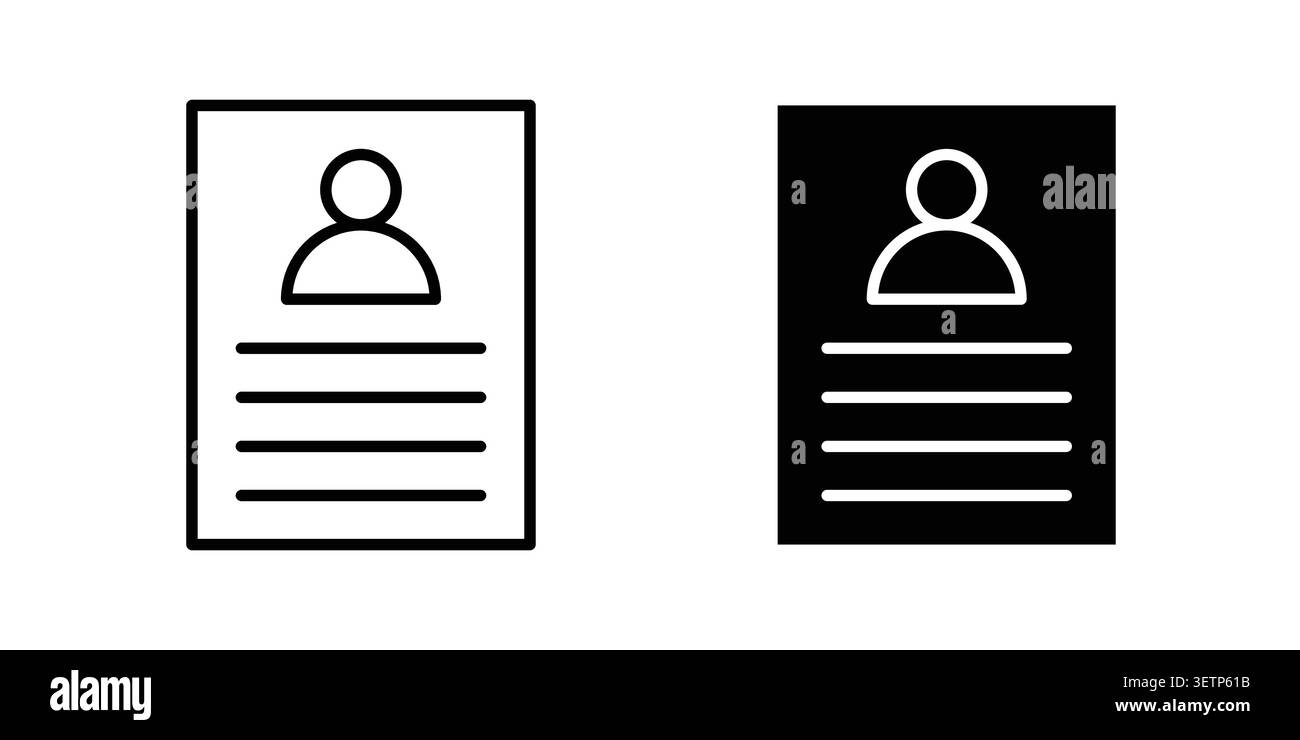 Personal documents icon for web projects. Stock Vector
