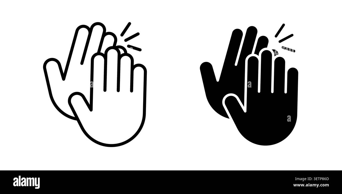 Clap hands icon for web projects. Stock Vector