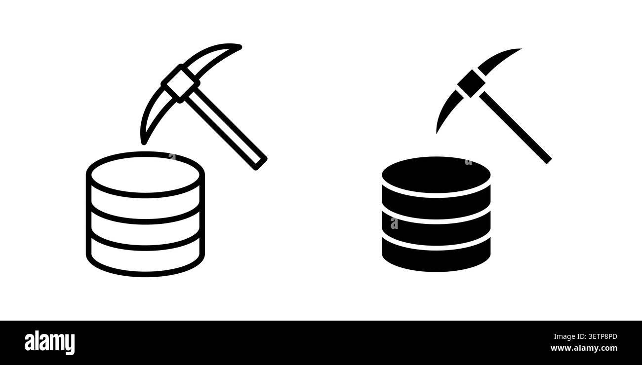 Data mining icon for web projects. Stock Vector