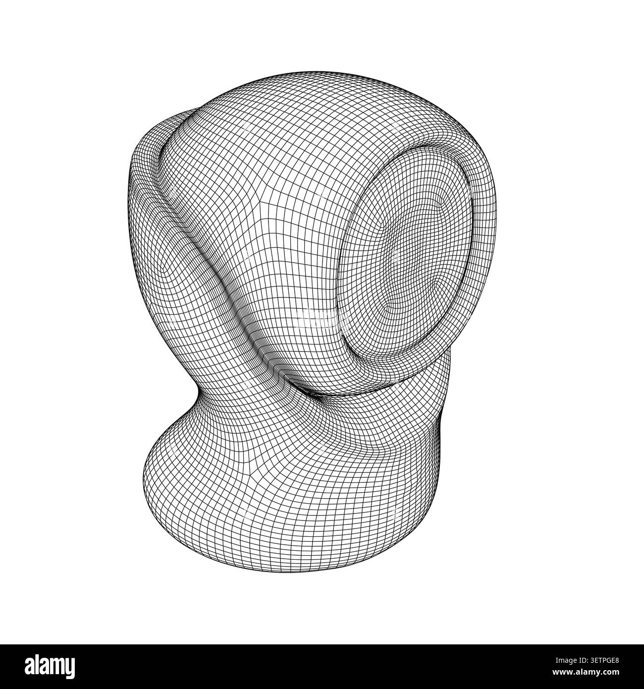 3D Wireframe Security Camera Abstract Mesh Design Stock Vector