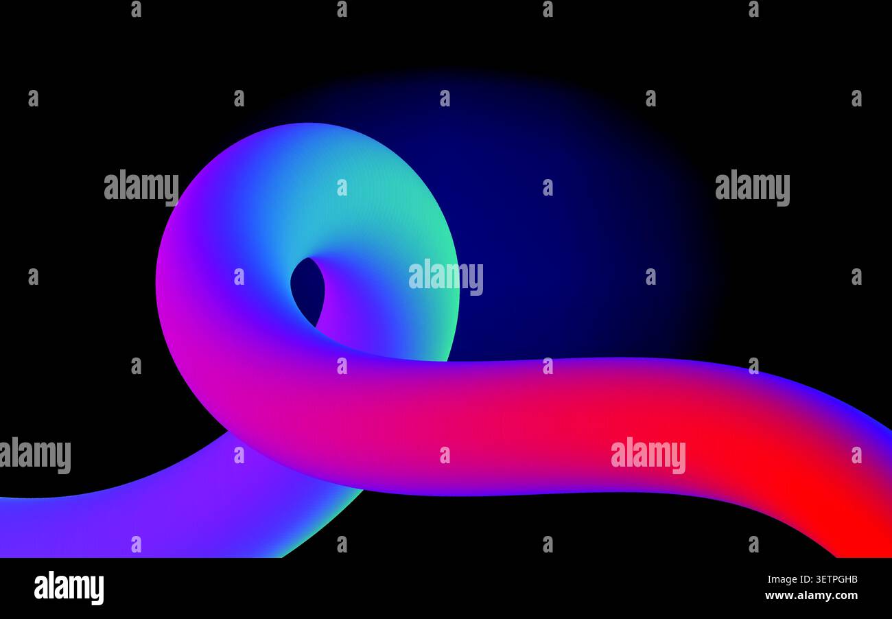 Abstract Neon Gradient Wave Background with Vibrant Fluid Shape Stock Vector