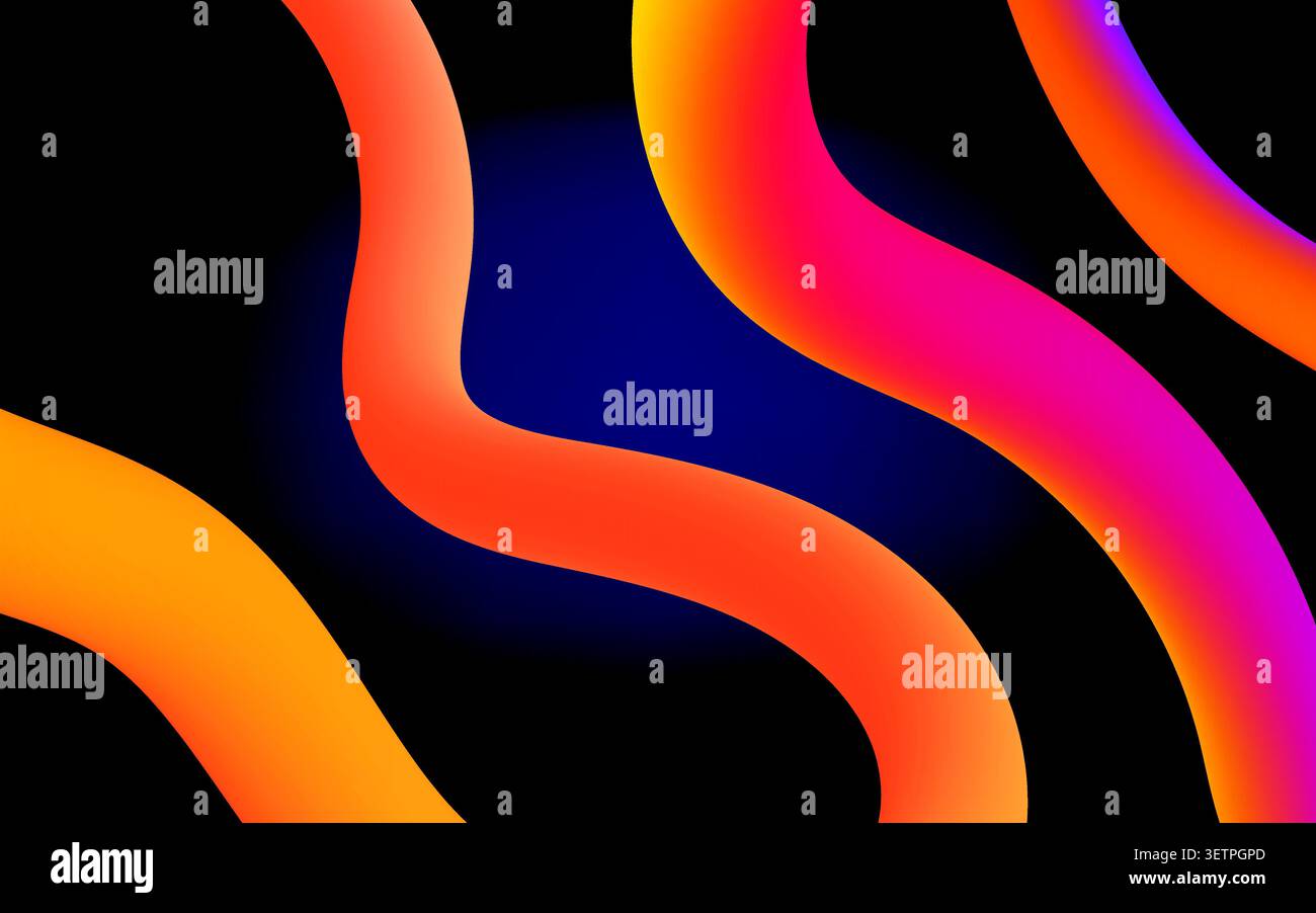 Vibrant Colorful Fluid Wave Pattern Modern Background Stock Vector