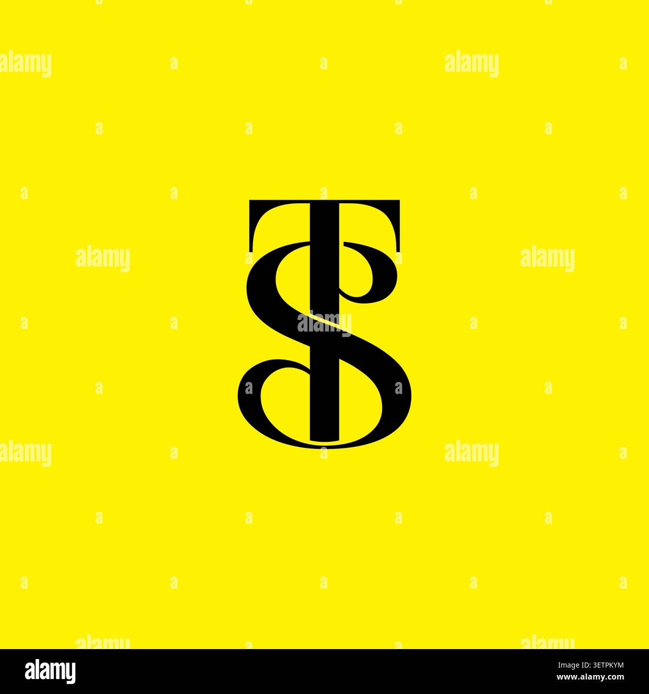 Letter TS Elegant Logo Design. ST Icon Vector Stock Vector