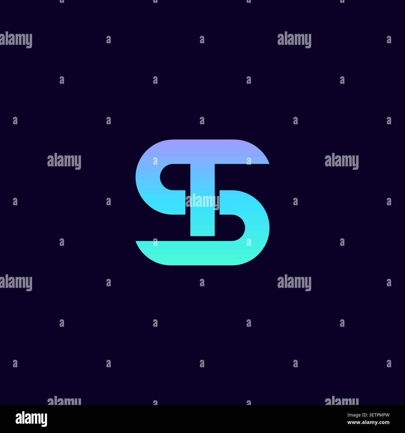 Alphabet letters TS or ST initial logo monogram. TS Logo Vector Stock Vector
