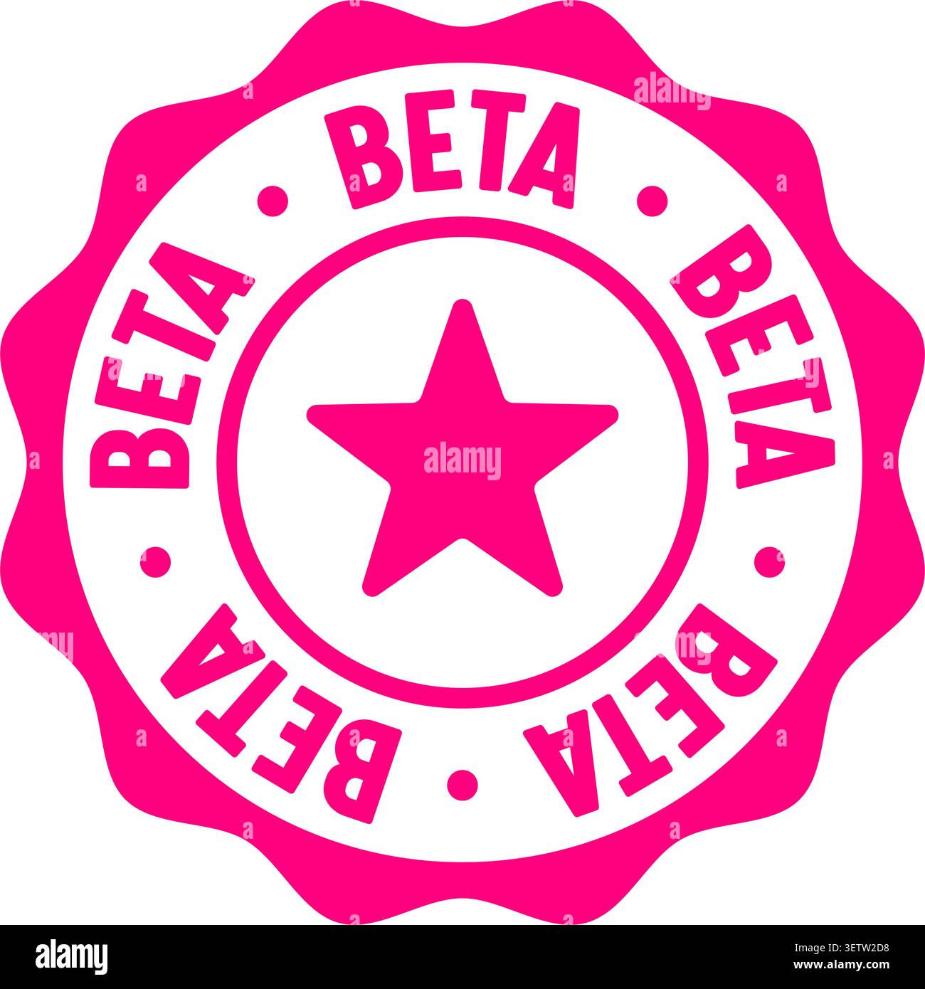 beta label sticker. Vector sign. beta seal badge Stock Vector
