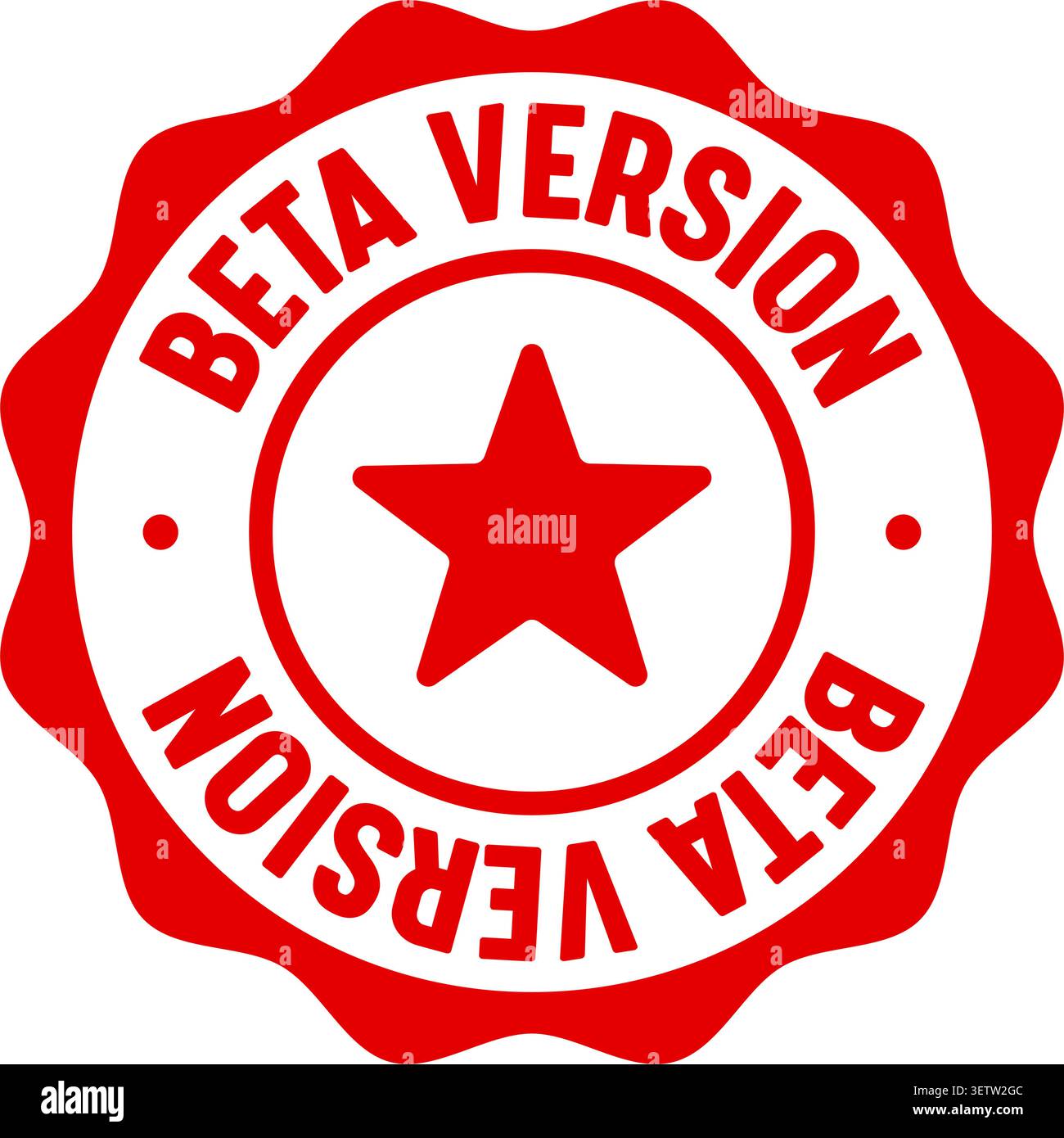 beta version label sticker. Vector sign. beta version seal badge Stock Vector