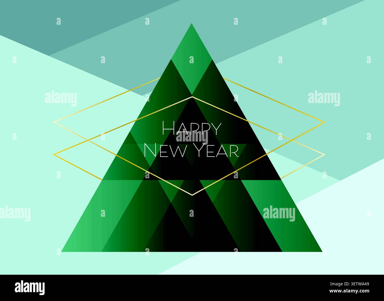 Abstract green Christmas tree background Stock Vector