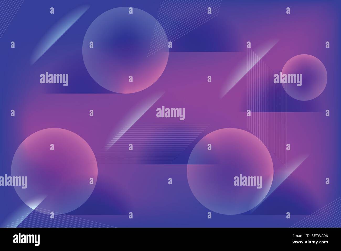 Abstract vibrant background with geometric shapes Stock Vector