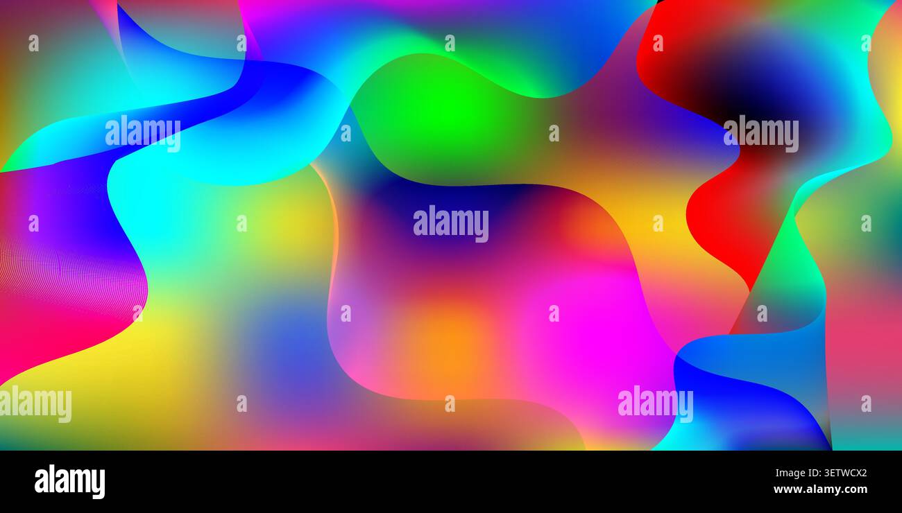 Vibrant abstract wavy gradient background Stock Vector