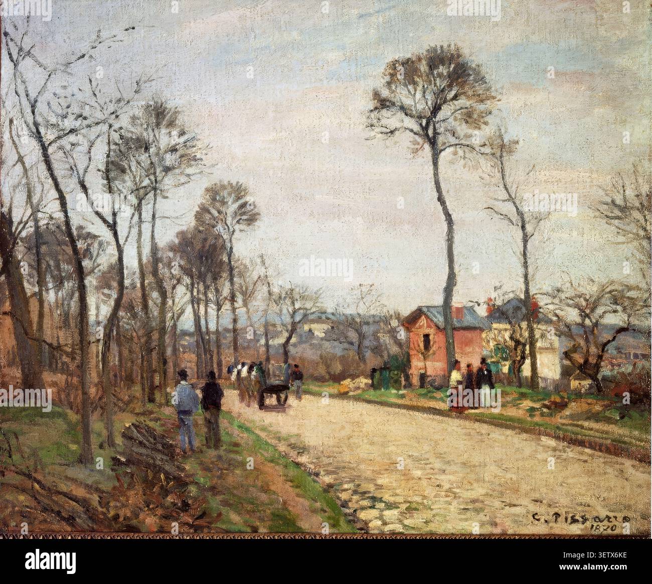 Camille Pissarro - Louveciennes Road 1870 Stock Photo - Alamy