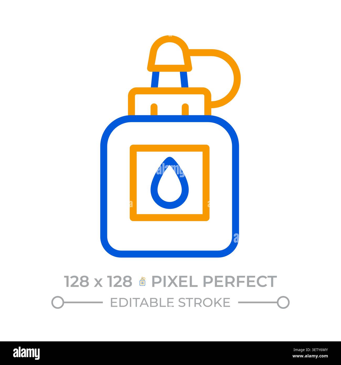 Glue pixel perfect two color line icon Stock Vector