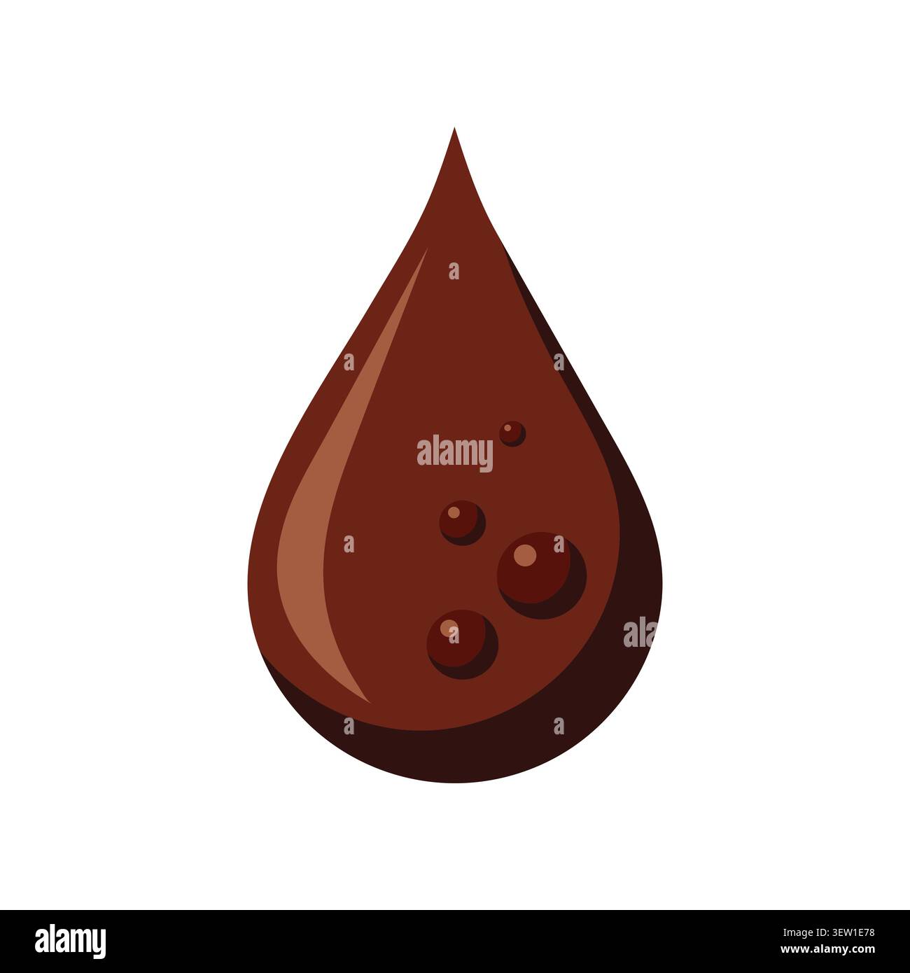 Brown liquid droplet vector illustration Stock Vector